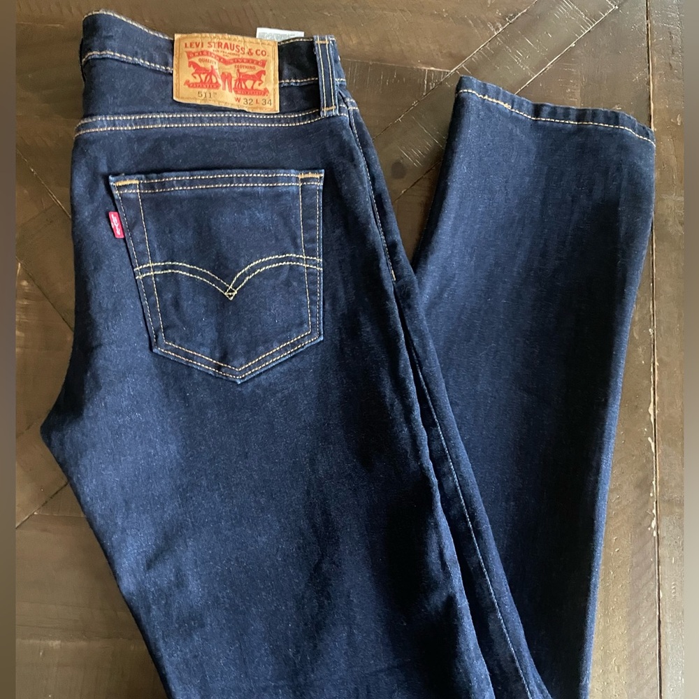Levi's Blue Straight Jeans 511 W32 L34